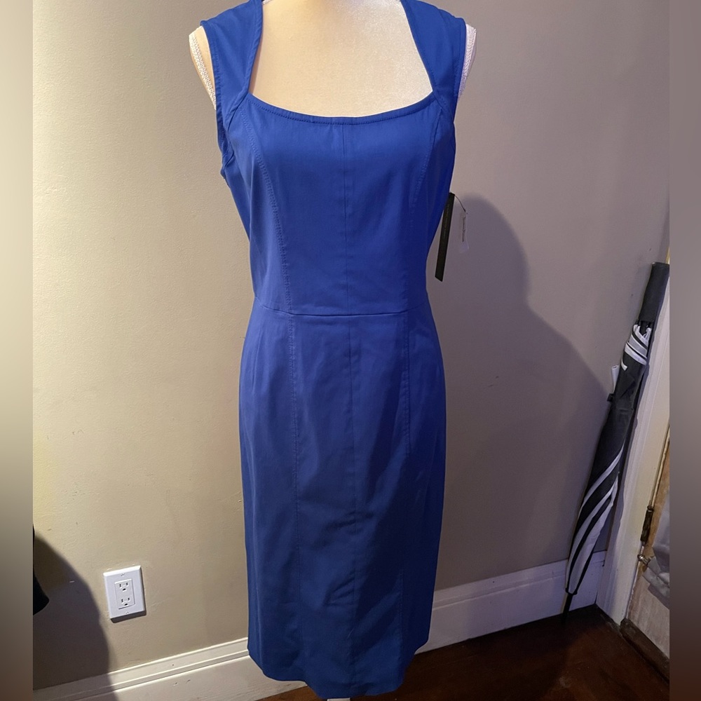 NWT Beautiful Andrew Marc Royal Blue Sheath Sz 14